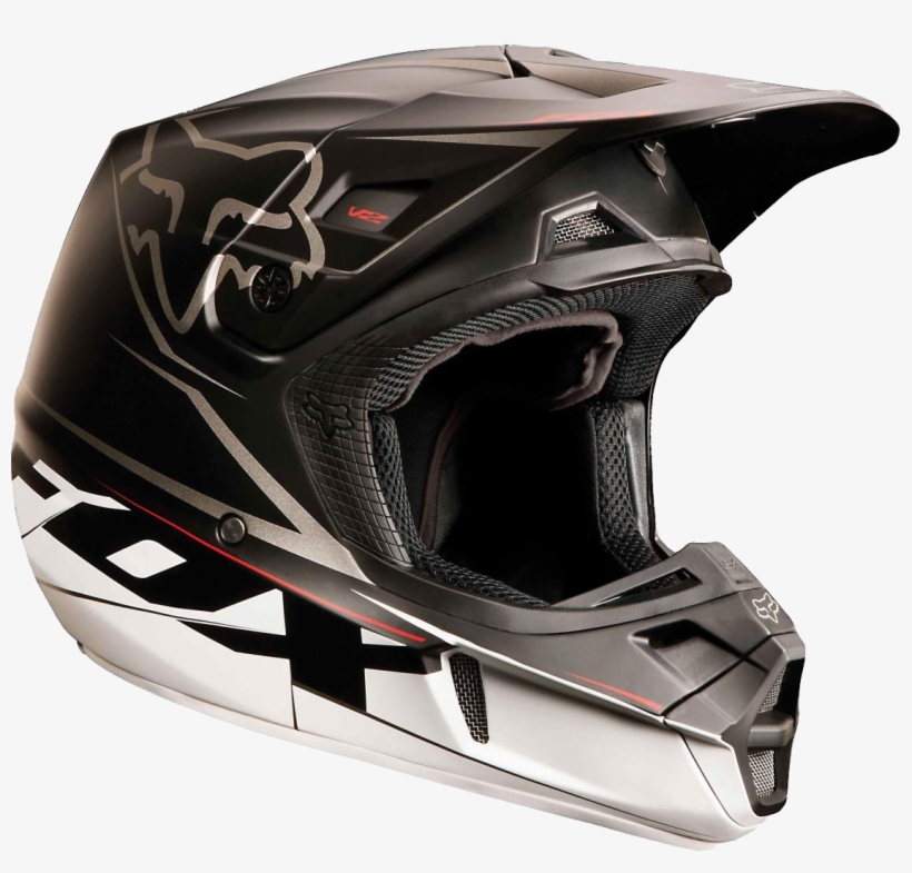 Motorcycle Helmet Png Image, Moto Helmet - Fox V2 Motocross Helmet, transparent png