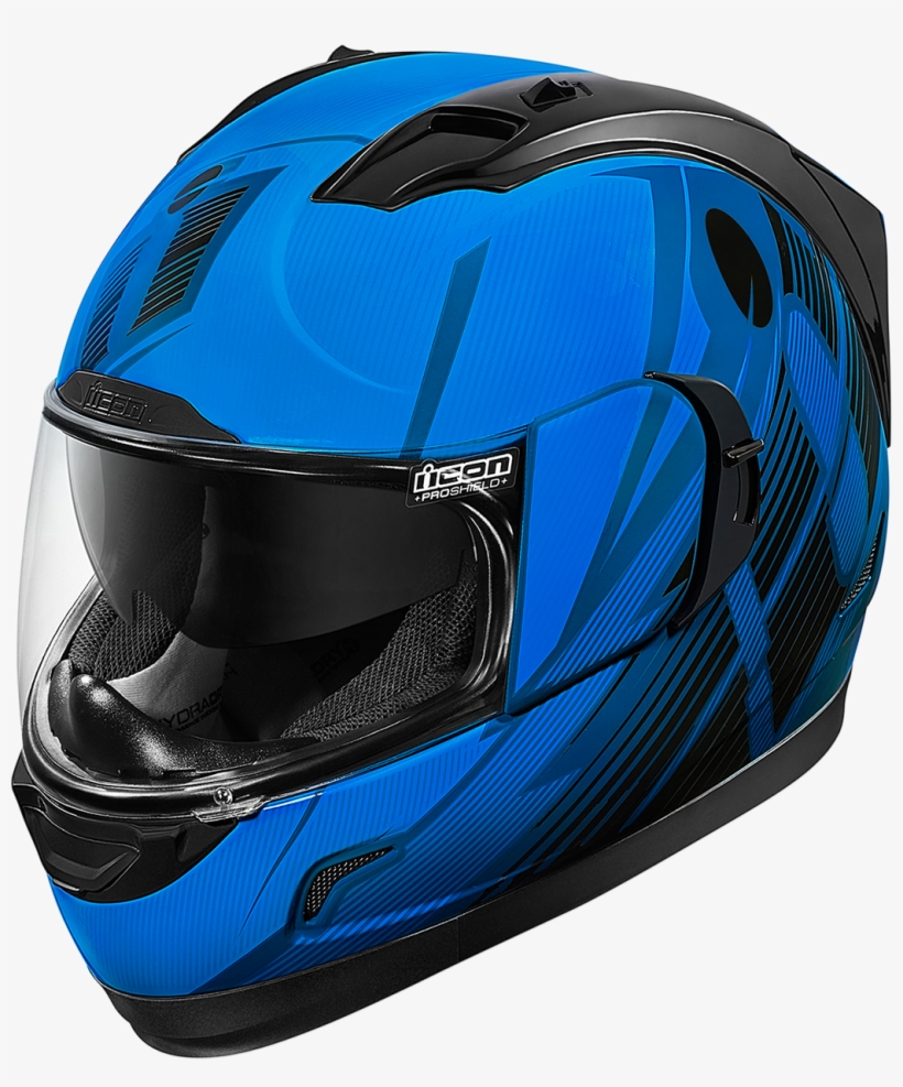 Icon Gloss Blue Primary Alliance Gt Motorcycle Drop - Blue And Black Helmet, transparent png