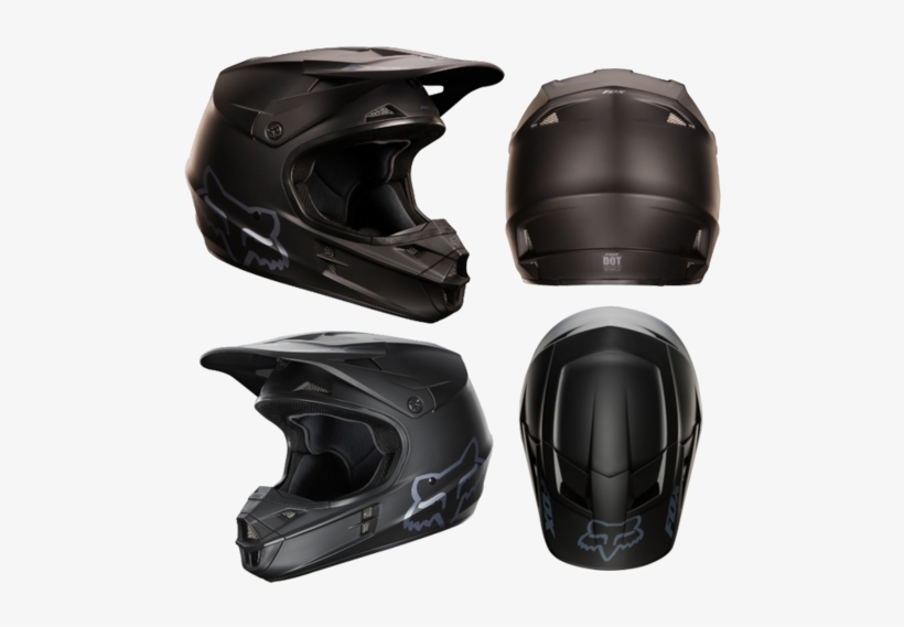 Motorcycle Helmets In Bangalore - Fox V1 Helmet Black, transparent png