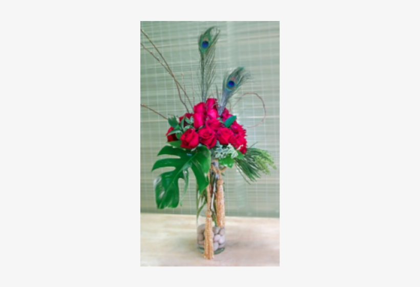 Uptown Blossoms 18 Roses With Beaded Garland - Bouquet, transparent png