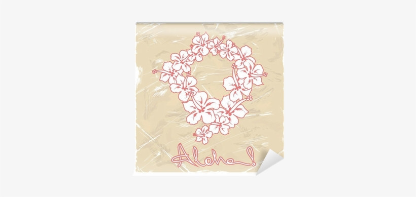 Illustration Of Hawaiian Flower Garland Wall Mural - Flower, transparent png
