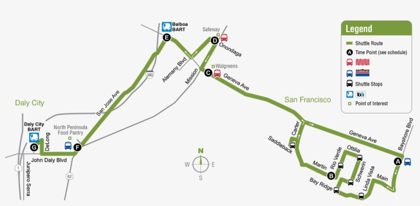 Daly City Bus Map, transparent png