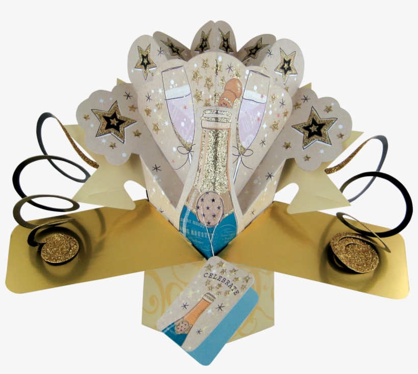 Champagne Pop-up Card - Champagne Pop Up Card, transparent png