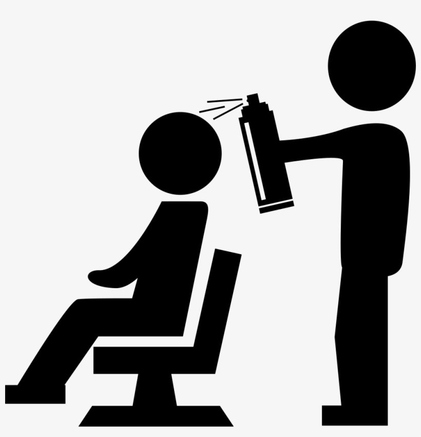 Hairdresser With Spray Bottle Behind The Client Of - Icon Hair Salon, transparent png