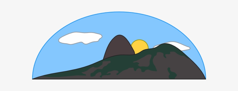 Mountain And Sea Clipart, transparent png