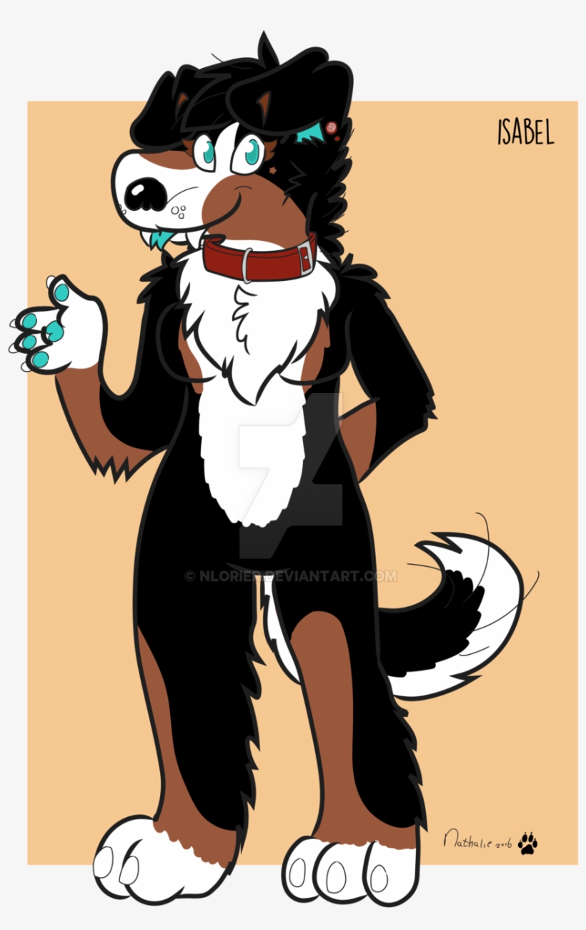 Bernese Mountain Dog Clipart Png Cartoon - Cartoon, transparent png
