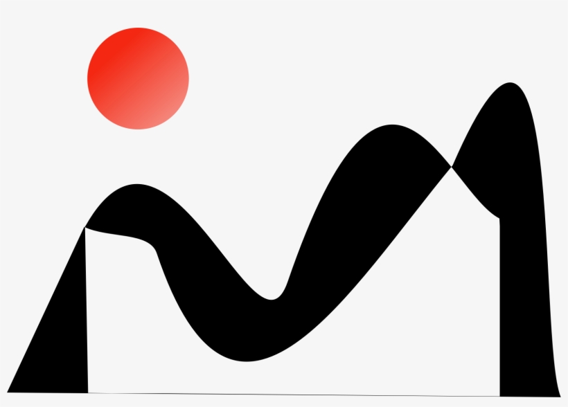 Mountains Clipart With Sun Behind - Clip Art, transparent png