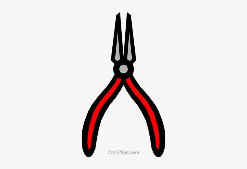 Needlenose Pliers Royalty Free Vector Clip Art Illustration Needle