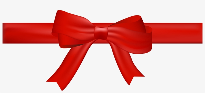 Red Ribbon And Bow Clipart, transparent png