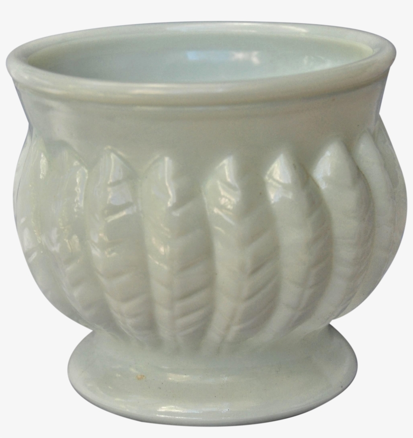 Vintage Leaf Design Randall Milk Glass Vase On Chairish - Vase, transparent png