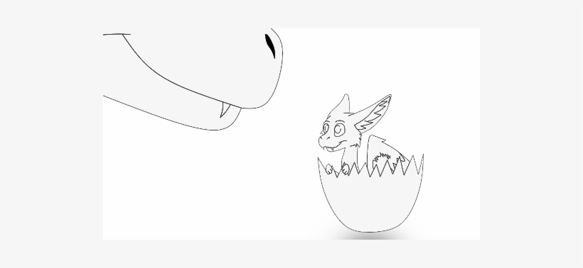 Photo - Baby Dragon Silhouette, transparent png