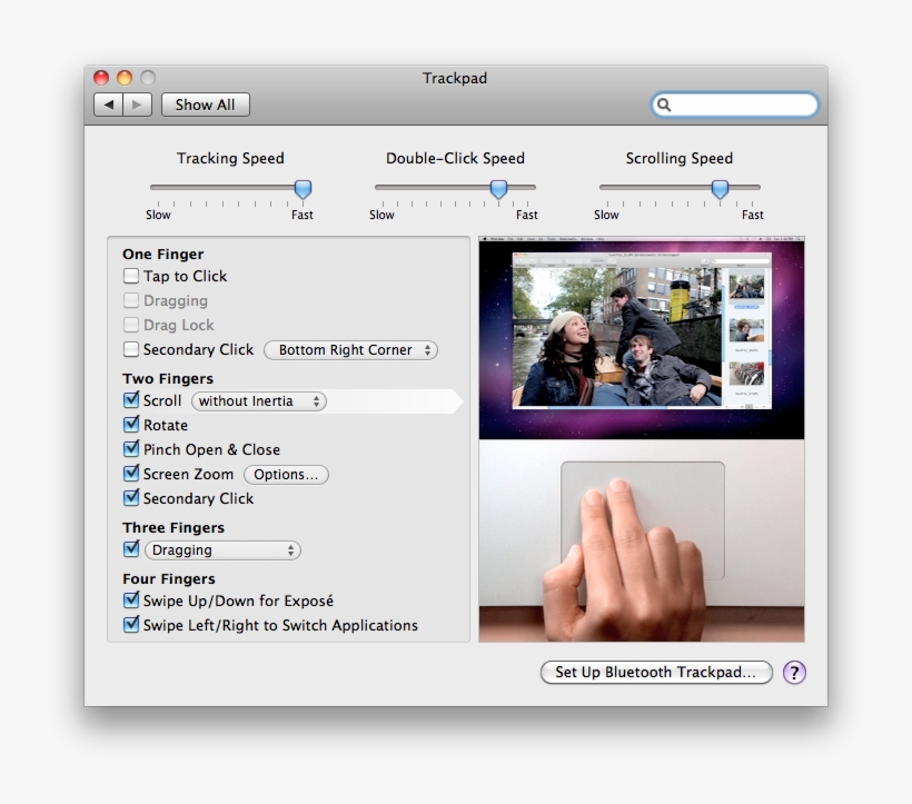 Enter Image Description Here - Trackpad Preferences, transparent png