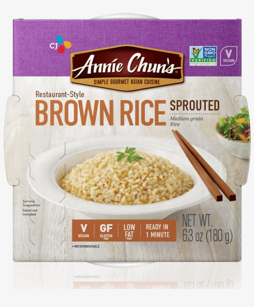 Restaurant-style Brown Rice Sprouted - Annie Chun Rice, transparent png