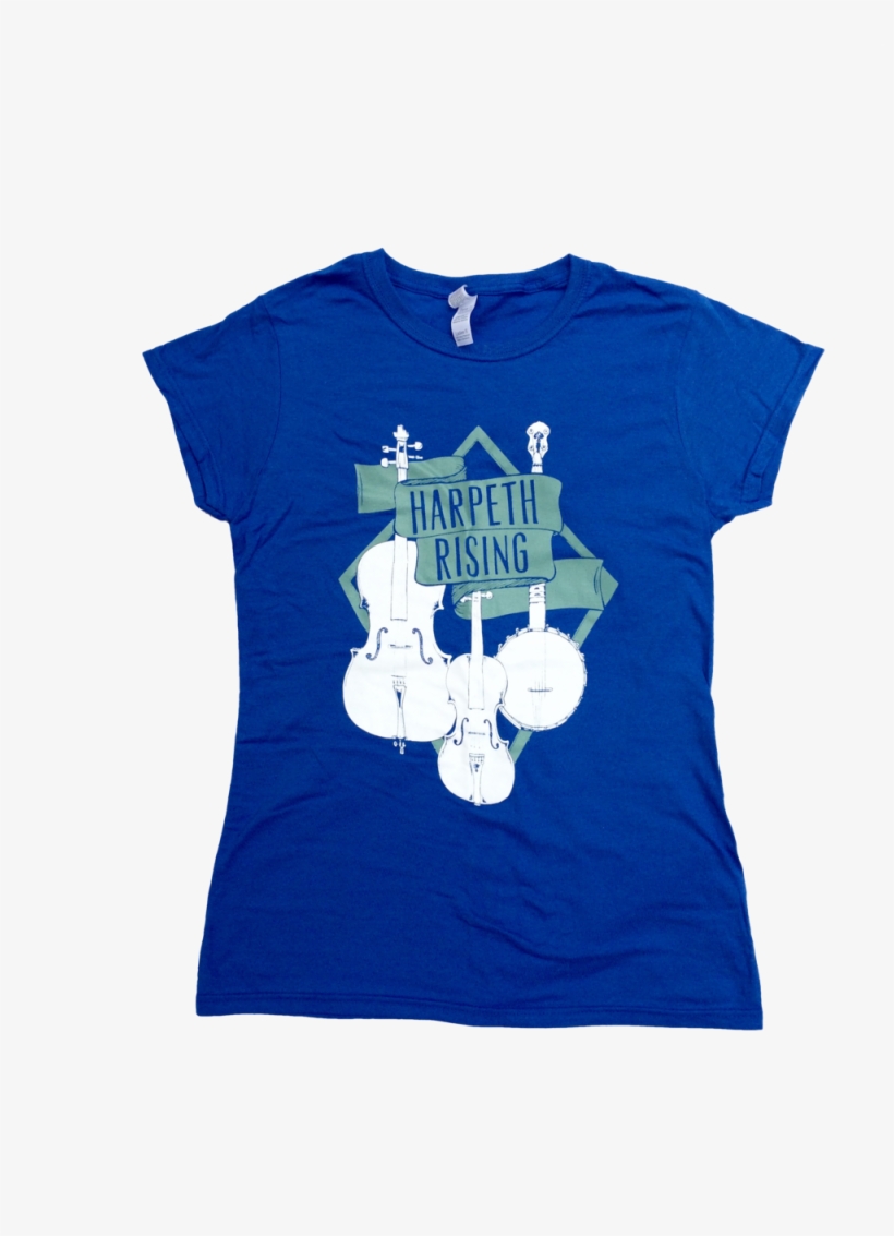 Women's Cut Blue T-shirt, transparent png