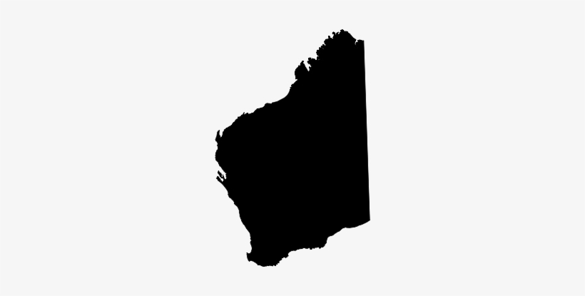 Western Australia Black Clipart Png For Web - Australia Map, transparent png