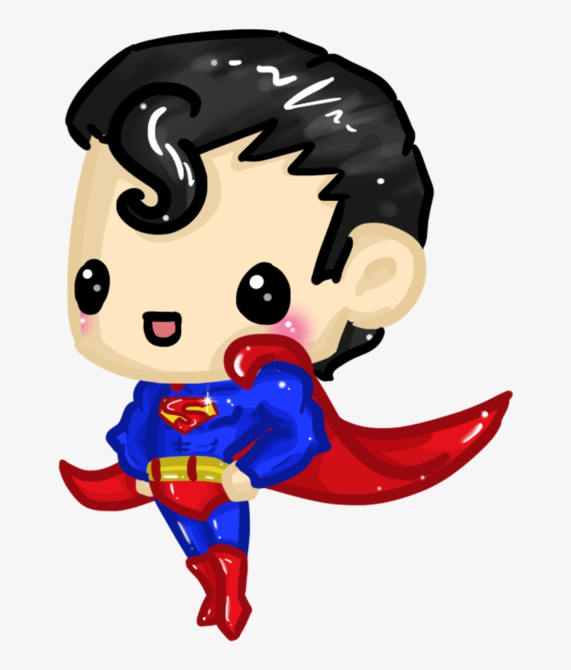 Superman Cute Png - Chibi Superman Png, transparent png