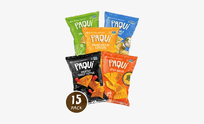 Paqui Complete Variety 15-pack - Paqui Haunted Ghost Pepper Tortilla Chips 5.5 Oz Bags, transparent png