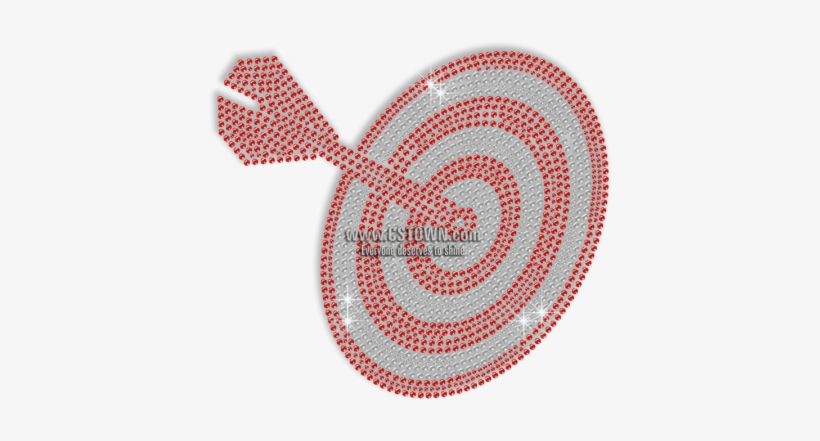 Customized Twinkling Dart Board Hotfix Crystal Motif - Circle, transparent png