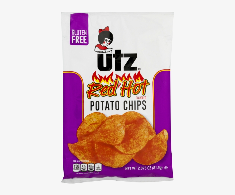 Utz Red Hot Potato Chips - Utz Red Hot Chips, transparent png
