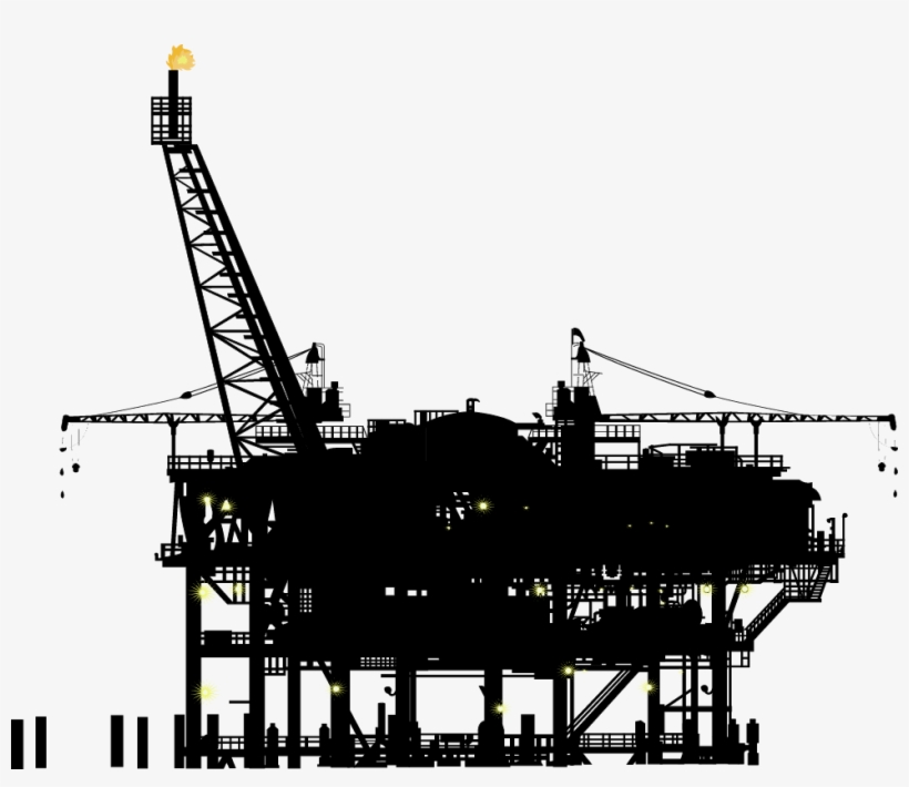 Oil Platform - Display - P - , - Offshore Platform Black And White, transparent png