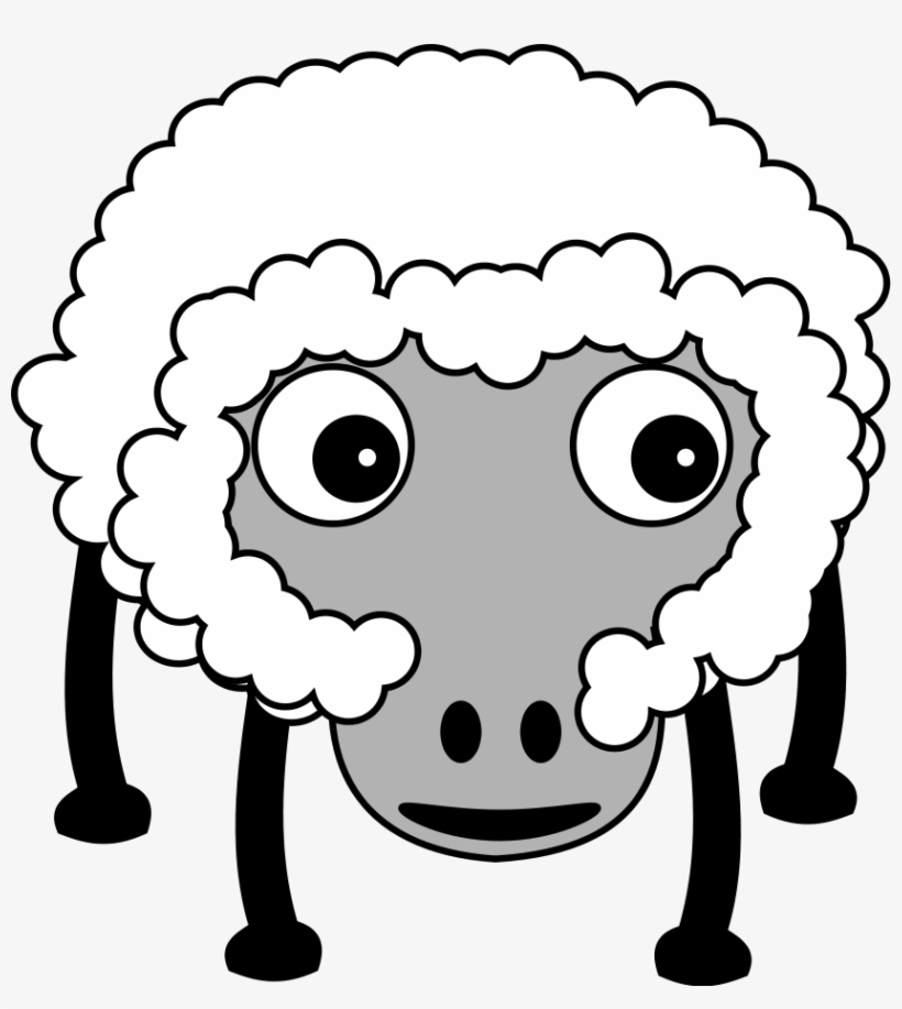 Baa Baa Black Sheep Clipart - Farm Animals Cartoon No Background