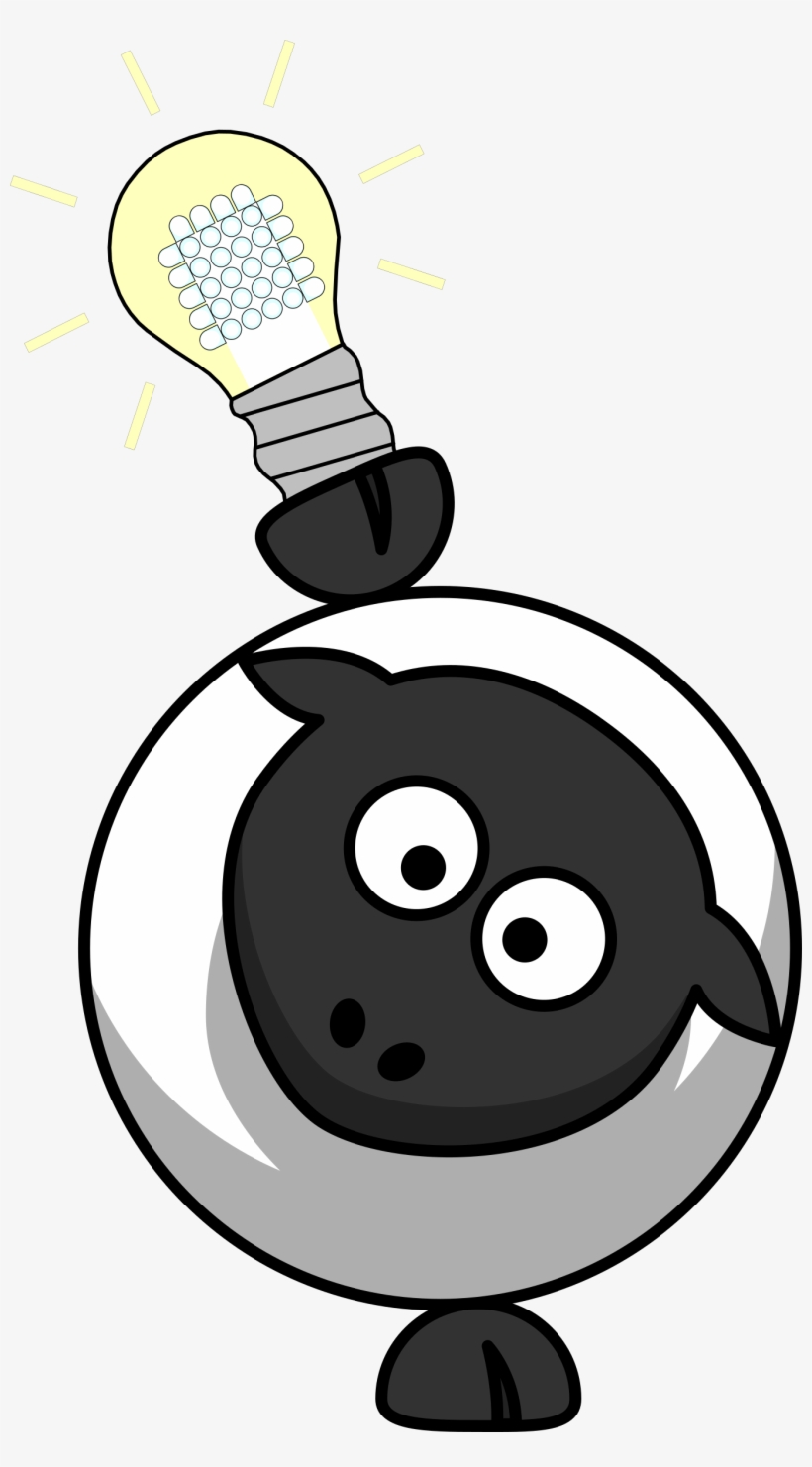 Sheep Clipart Lamp - Incandescent Light Bulb, transparent png