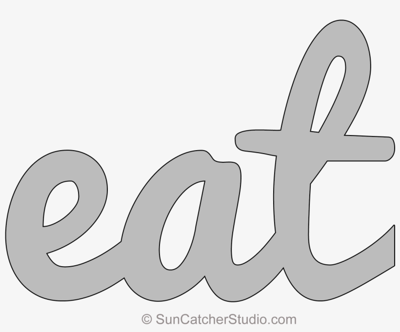2100 X 1388 Eat Lower Pattern Template Stencil Printable - Design, transparent png