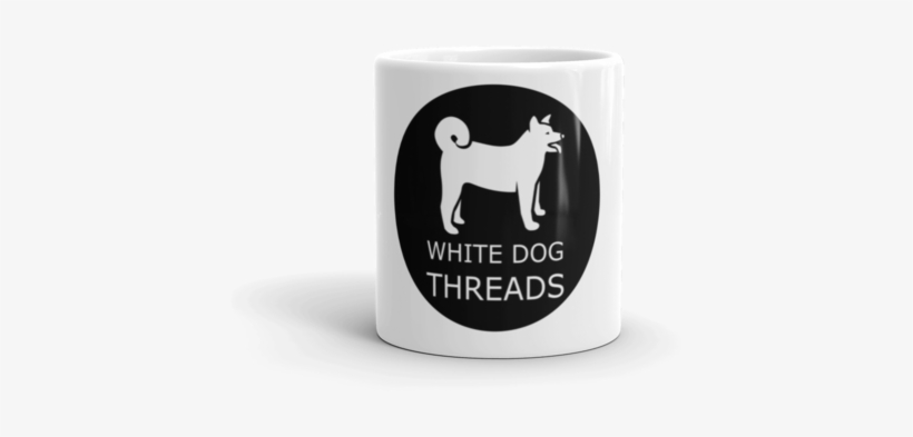 White Dog Threads, Mug - White, transparent png
