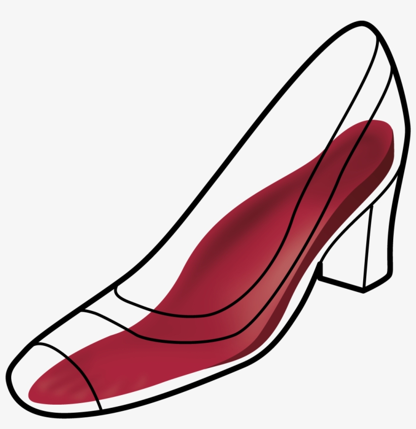 Womans High Heel Black Outline - Basic Pump, transparent png