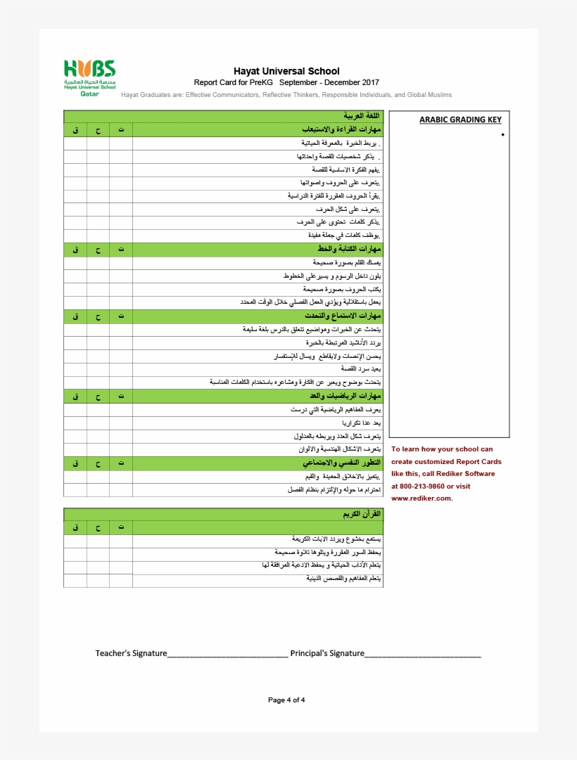 International Arabic Report Card - Rediker Software, transparent png