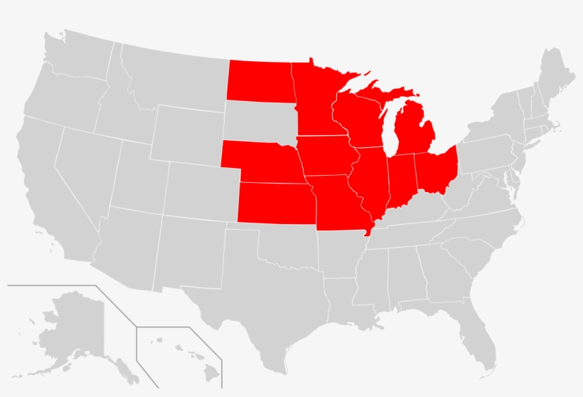 File Map Of Usa Highlighting Oca Midwest Diocese Svg - Blue Map Of United States, transparent png