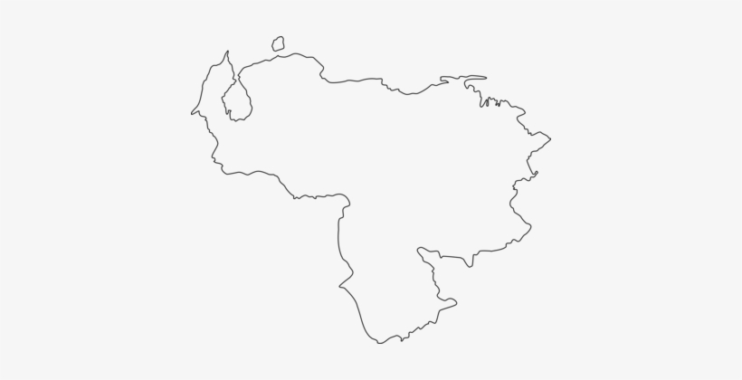 Flag Of Venezuela Mapa Polityczna Line Art - Cilueta Del Mapa De Venezuela, transparent png