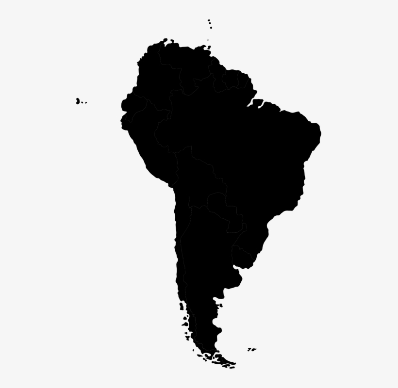 Free Photo Earth South America Geography Globe Map - South America Map Black, transparent png