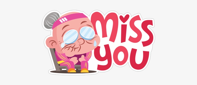Miss You Elderly Grandma - Grandparent, transparent png