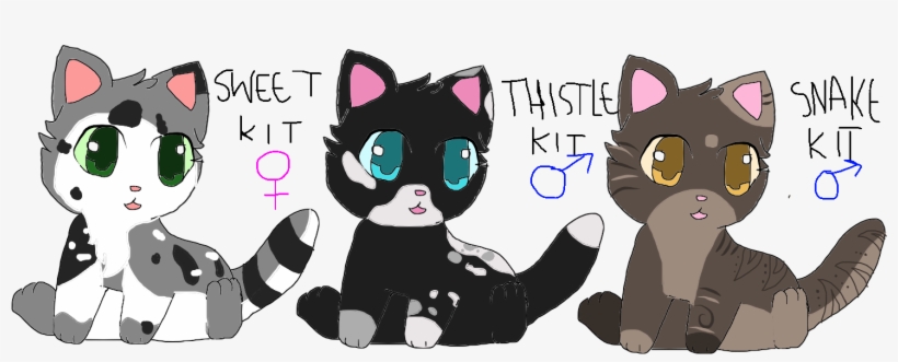 Rippletide And Sparkheart's 3rd Litter - Cartoon, transparent png