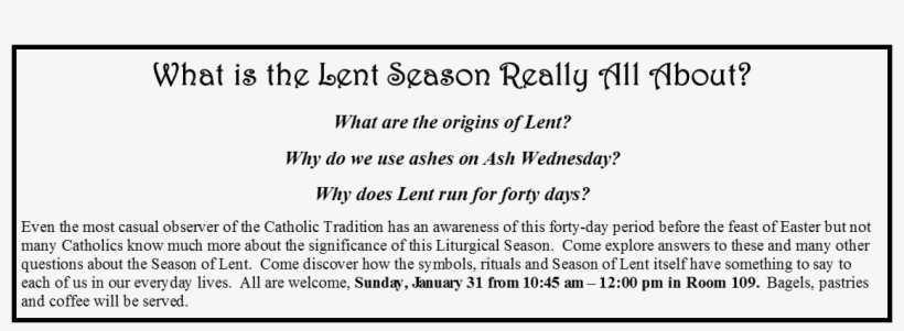 Faith » Lent 2016 What Is Lent - Special Valentine Card, transparent png