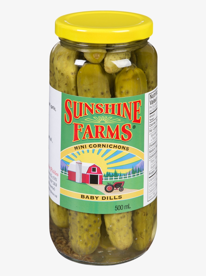 1l Dill Pickles - Sunchine Farms Pickles 500ml, transparent png