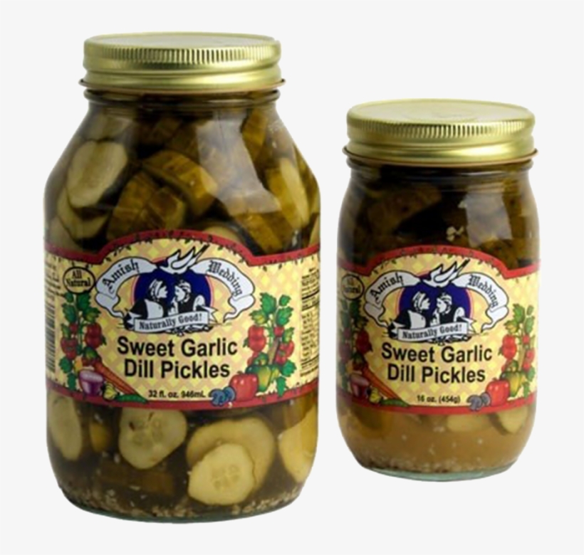 Amish Wedding Sweet Garlic Dill Pickles - Troyer Cheese Co. Amish Wedding Corn Relish Pint Jar, transparent png