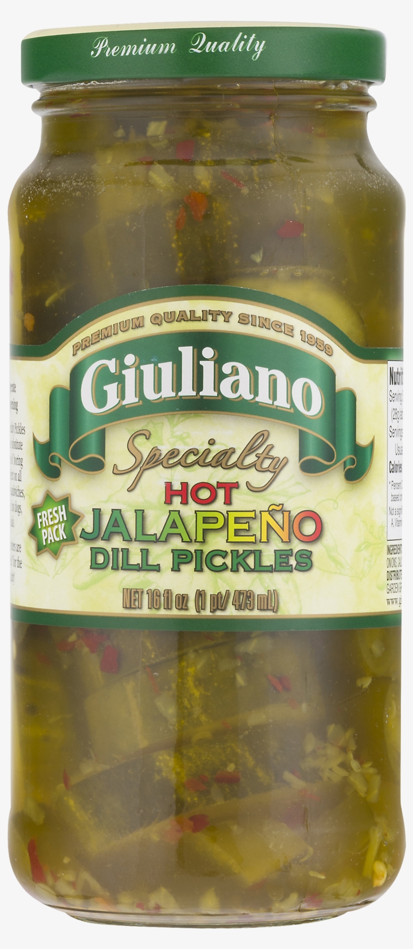 Giuliano Italian Style Dill Pickles - 16 Fl Oz Jar, transparent png