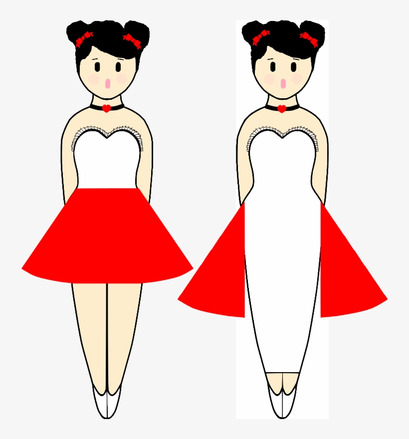 Free Ballerina Pencil Pals Red Outfits - Drawing, transparent png