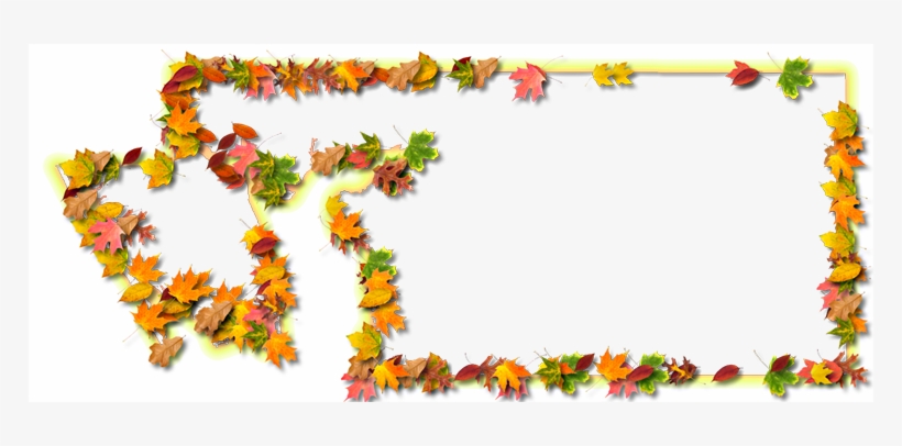 A Yellow And Orange Outline Map Of Charlotte With Fall - Transparent Frame Tree Autumn Leaves, transparent png