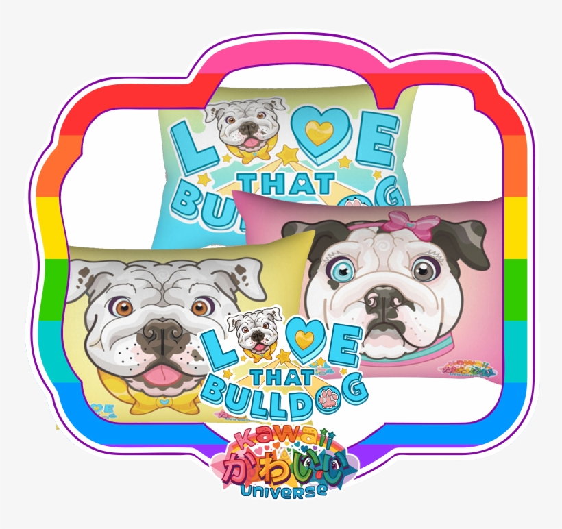 English Bulldog Standard Bed Pillow - Pillow, transparent png