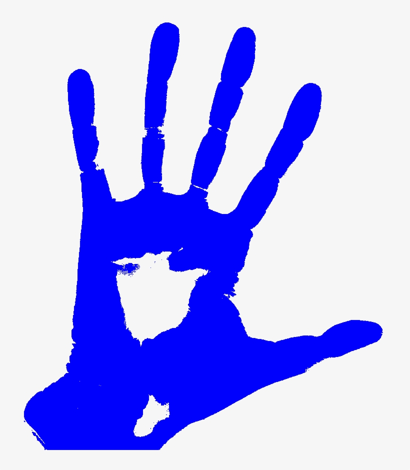 Blue Left Hand - Left Handers Clip Art, transparent png