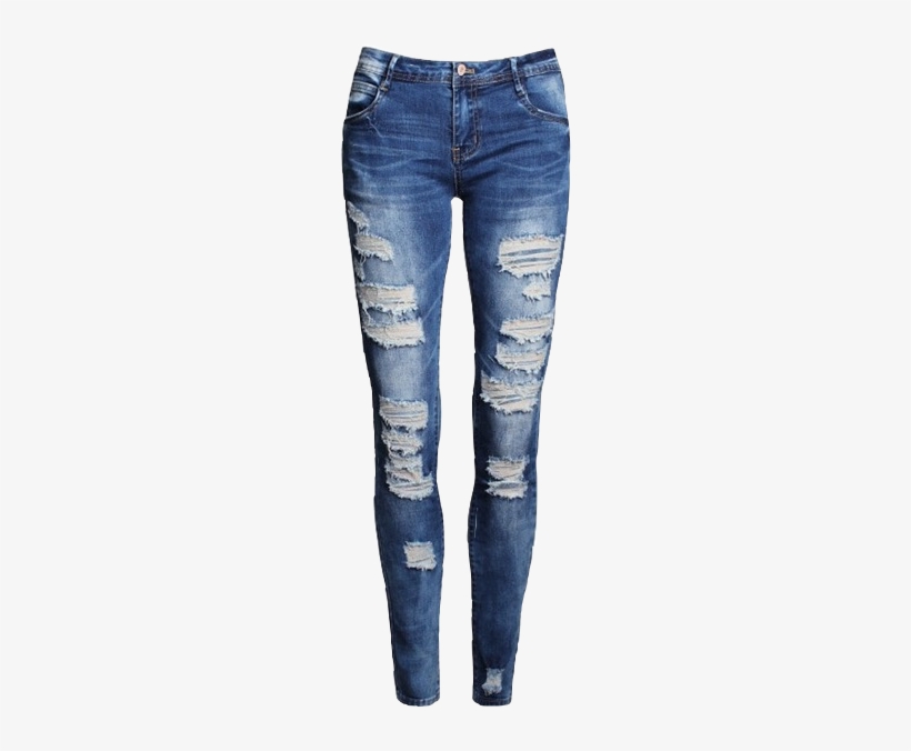 Report Abuse - Female Ripped Skinny Jeans, transparent png