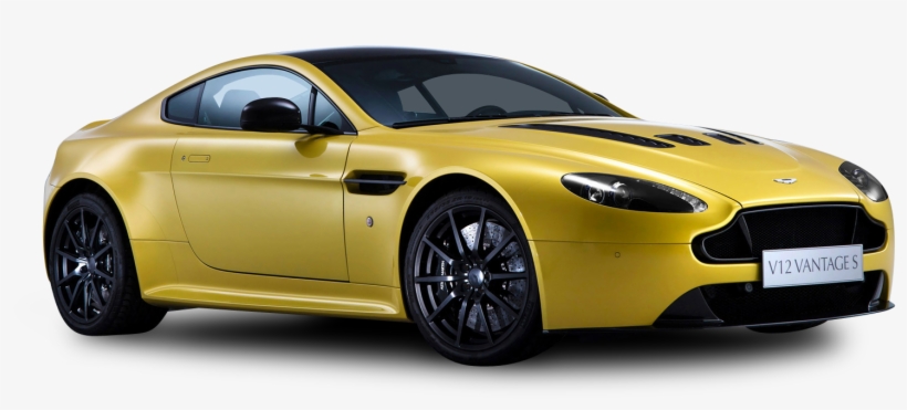 Aston Martin V12 Vantage S Yellow Car Png Image, transparent png