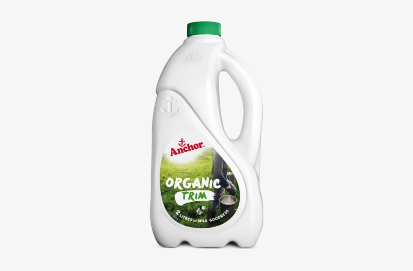 Anchor Organic Trim Milk Bottle 2l Bottle - Anchor Milk Nz, transparent png