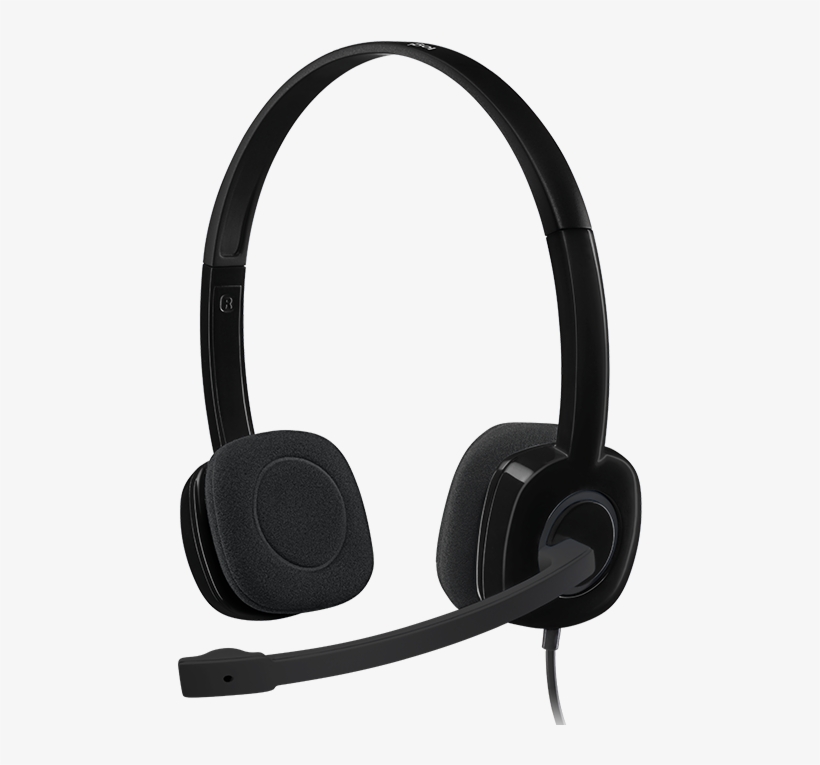H151 Stereo Headset - Logitech H151, transparent png