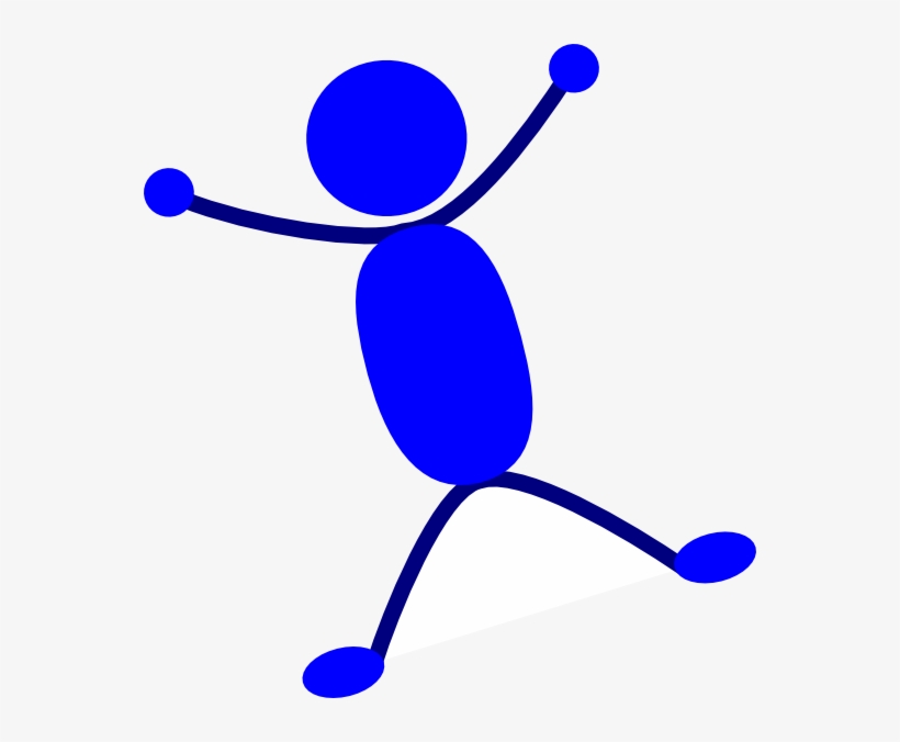 How To Set Use Solid Blue Man Jumping Clipart - Jumping Man Gif Png, transparent png