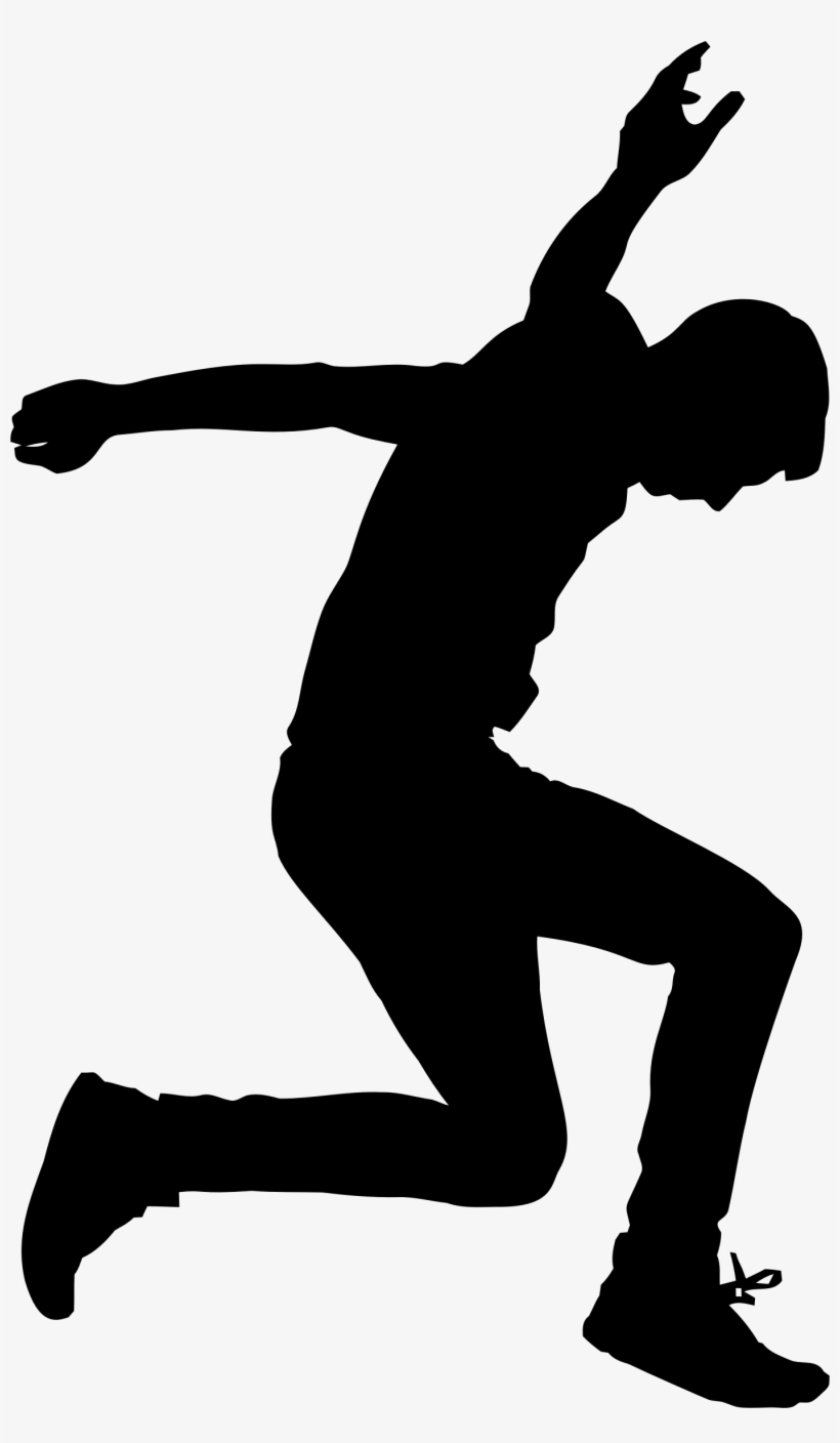 Big Image - Man Silhouette Jump Png, transparent png
