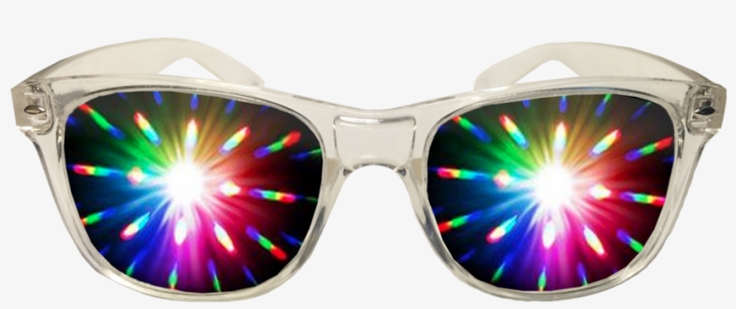 Clear Plastic Diffraction Glasses - Plastic Diffraction Glasses - White, transparent png